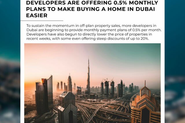 Overview of Dubai real estate market leveraging 0.5% payment plans, offering affordable homeownership options.